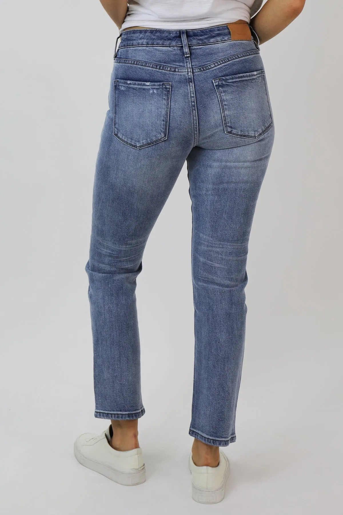 Dear John Blaire High Rise Ankle Slim Straight Jeans Urban Bay