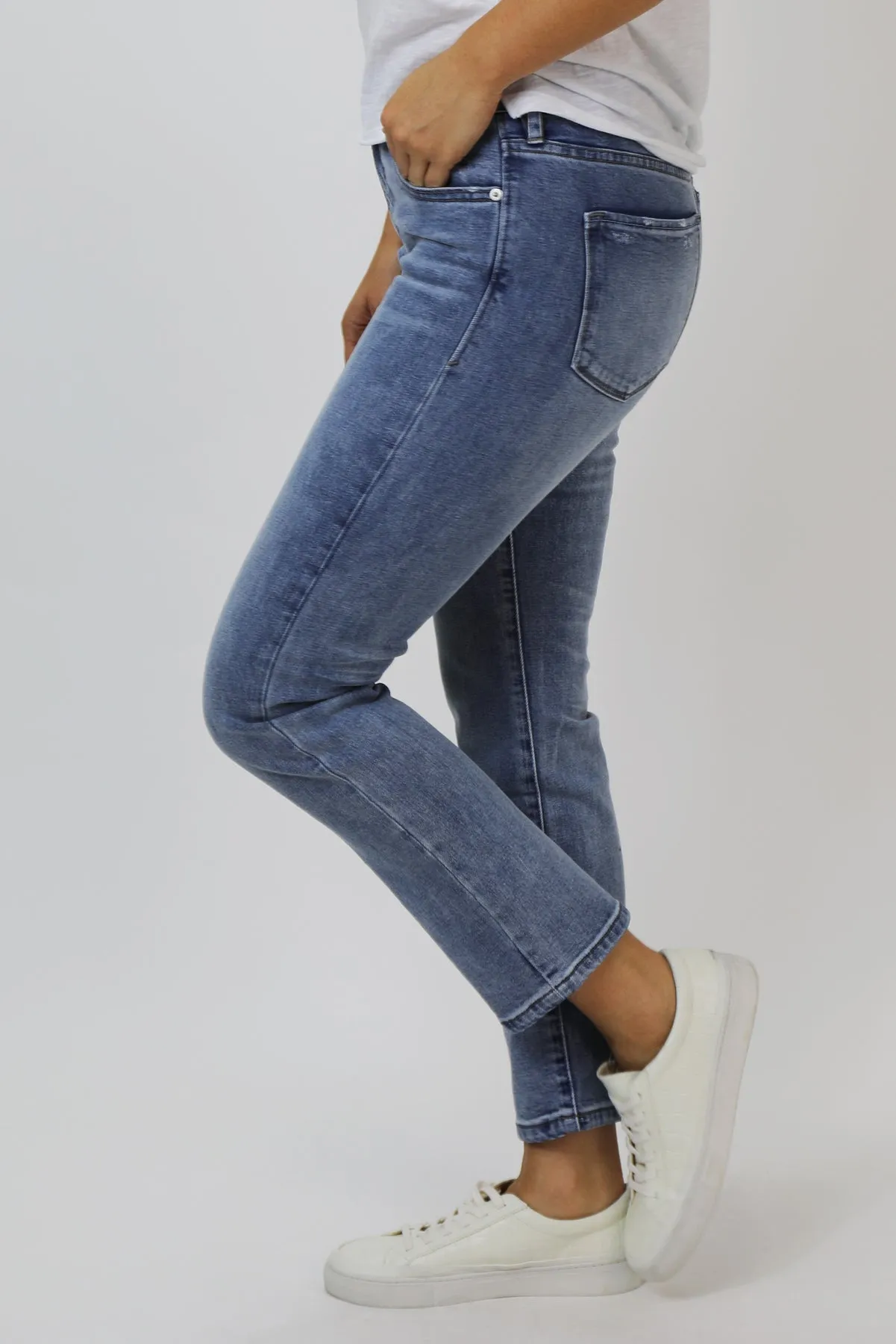 Dear John Blaire High Rise Ankle Slim Straight Jeans Urban Bay