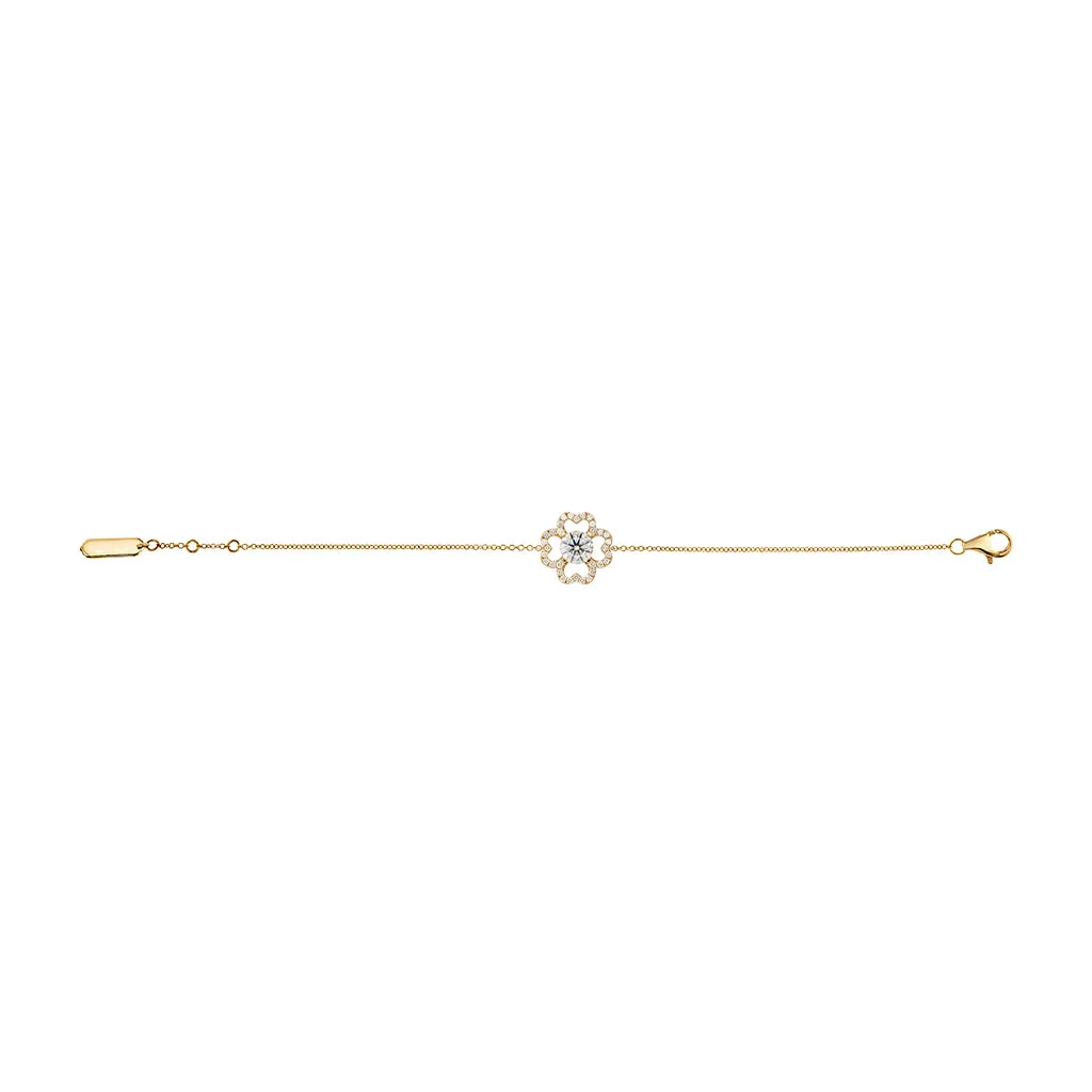 Diamond2 Flower Bracelet, Studded