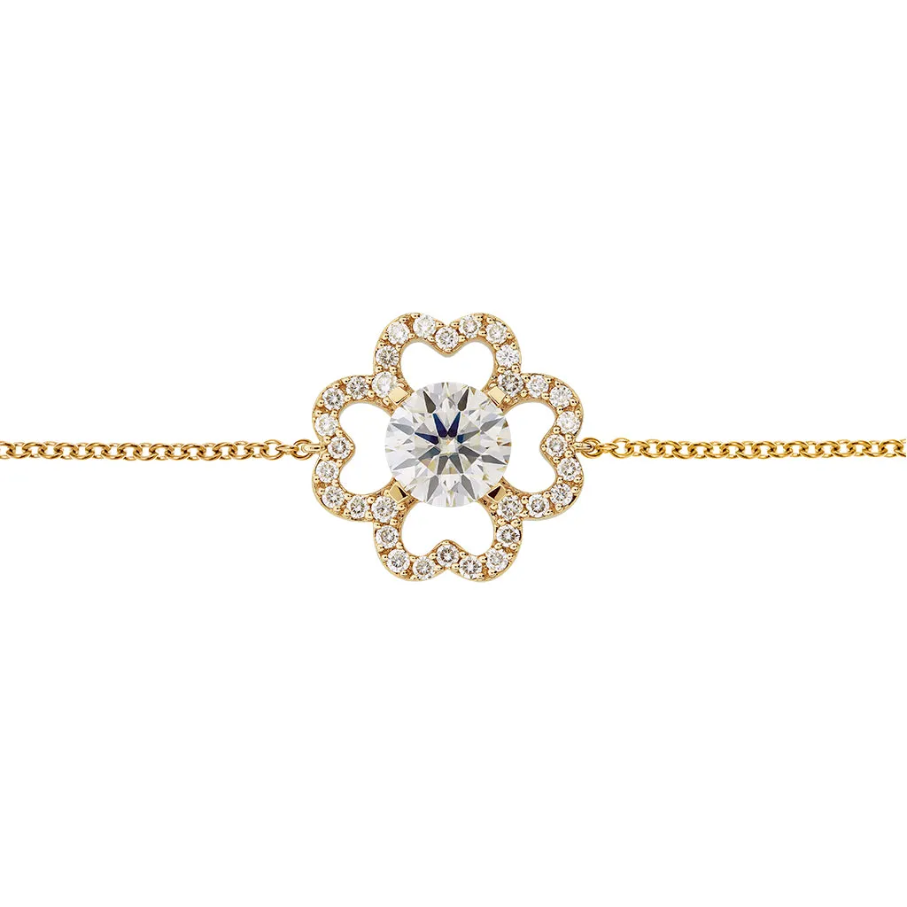 Diamond2 Flower Bracelet, Studded