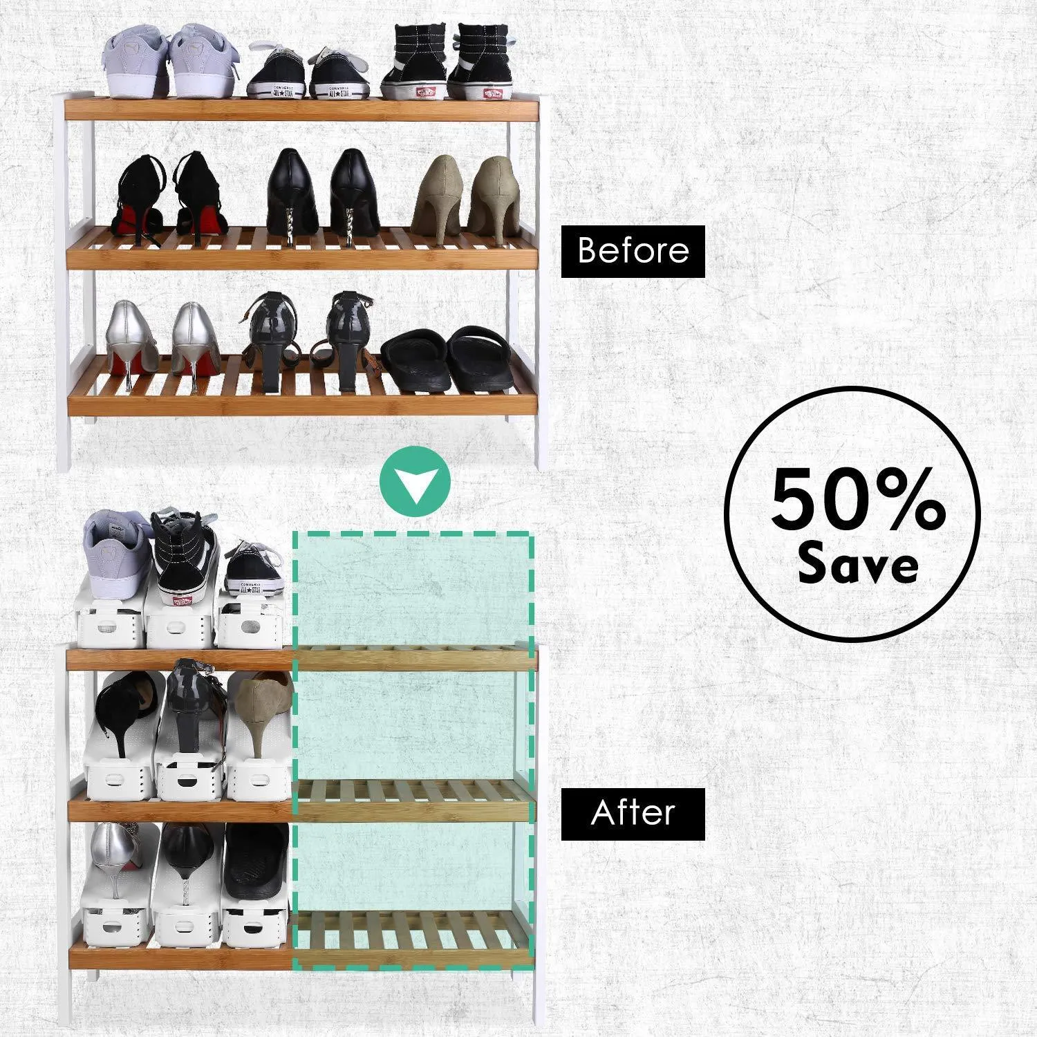 Double Deck Shoe Rack - A Space Saving Storage Solution!