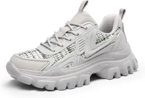 DREAM PAIRS Women's Platform Chunky Fashion Sneakers Y2K Maeve Lace-Up Comfortable Sneakers Casual Walking Shoes