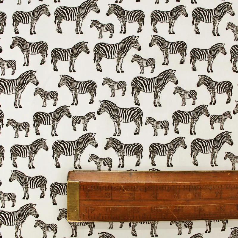 Dressmaking Zebra Cotton - Cream - Mother and Child