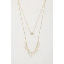 Eye Charm Layered Necklace - Gold