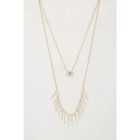 Eye Charm Layered Necklace - Gold