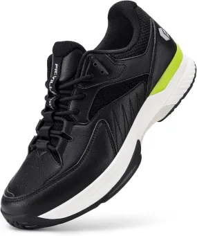 FitVille Men‘s Wide Pickleball Shoes All Court Tennis Shoes with Arch Support for Plantar Fasciitis