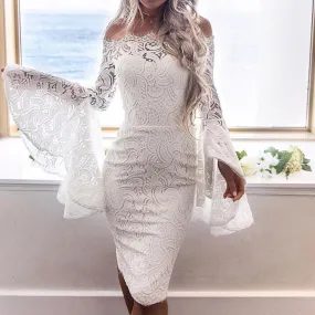 Flare Sleeve Bodycon