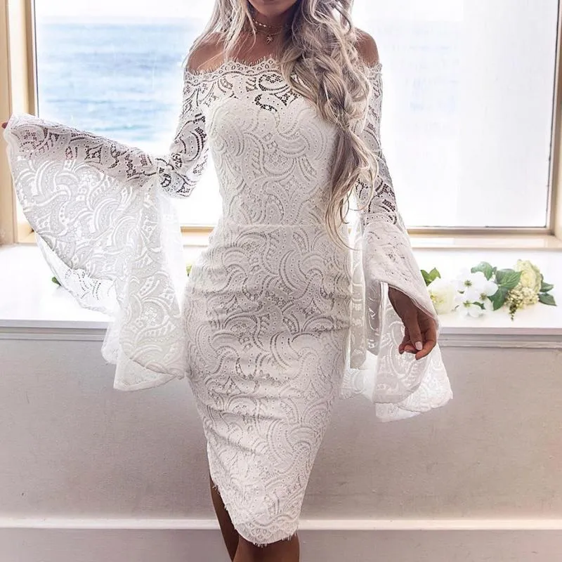 Flare Sleeve Bodycon