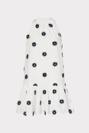 Flora Pom Pom Embroidered Dress