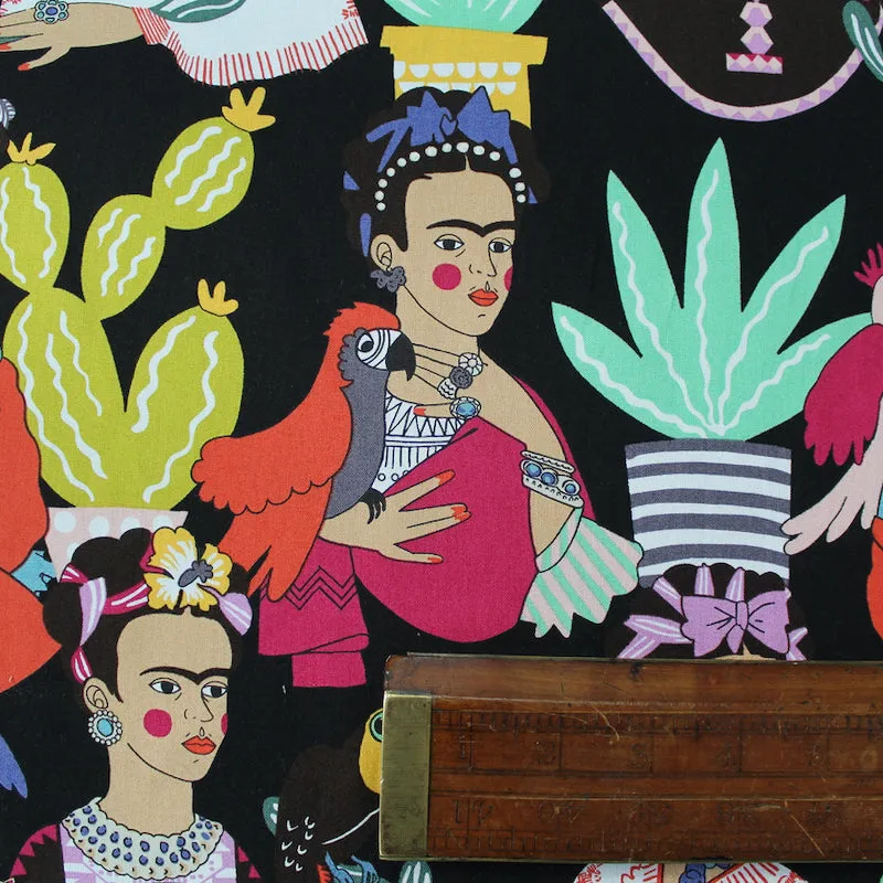 Frida Con Las Plumas - Black - Alexander Henry