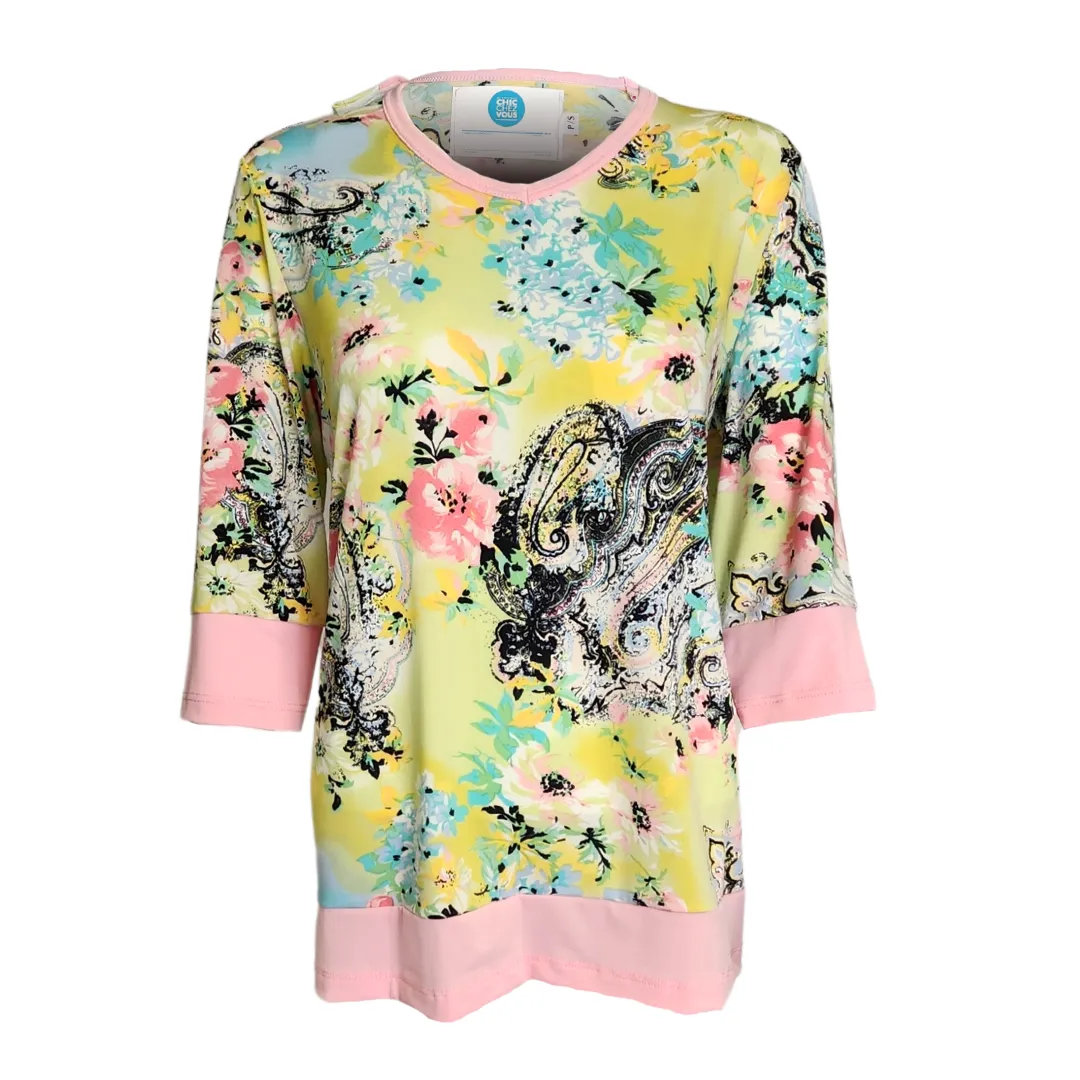 Georgia Adaptive Top - Pink/Yellow