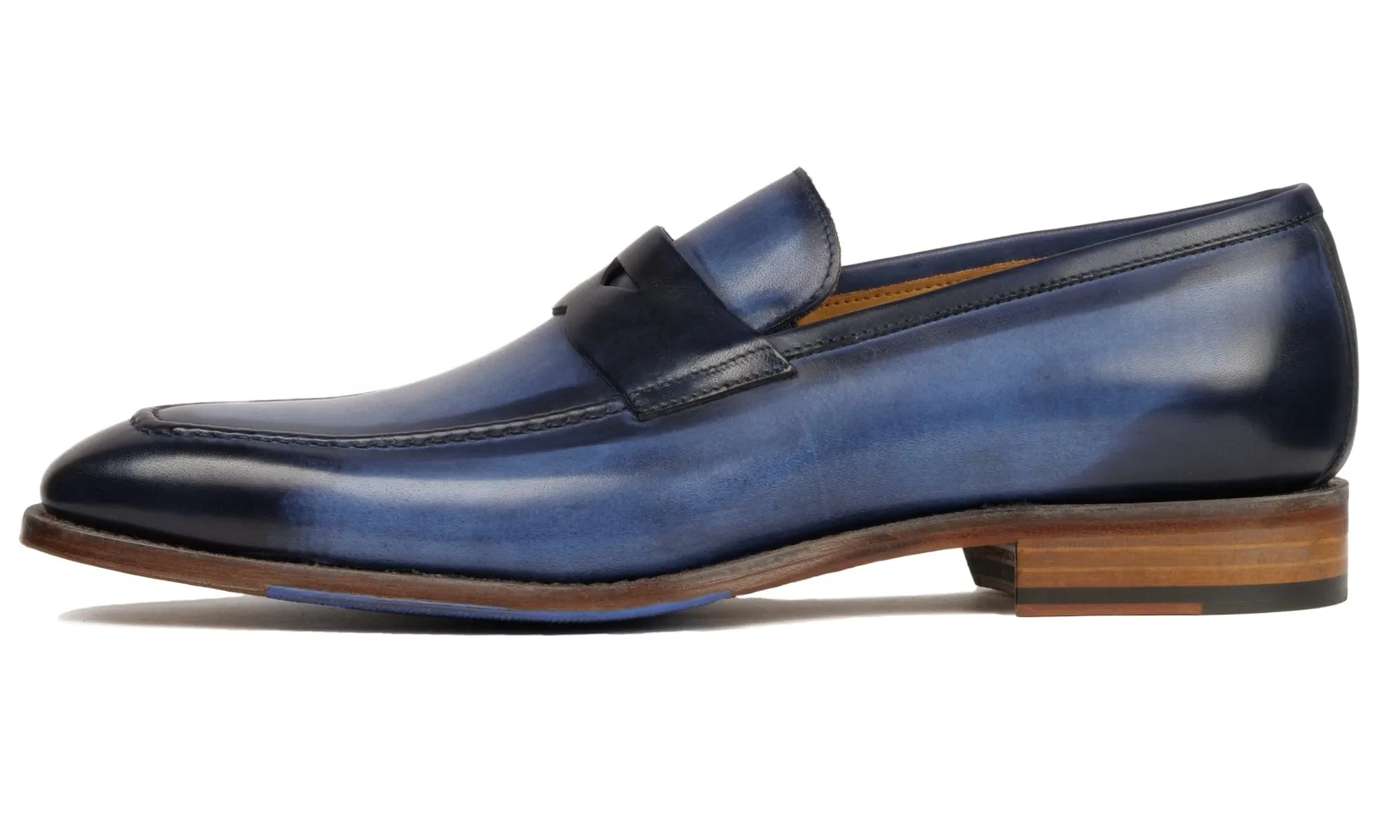 Mens Stylish Blue Hampton Penny Loafers - Classic & Comfortable Footwear