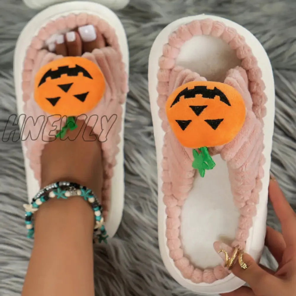 Hnewly - Cream White Casual Living Patchwork Round Comfortable Shoes