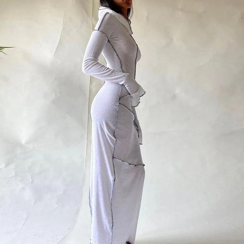 Hugcitar 2020 Long Sleeve Maxi Dress