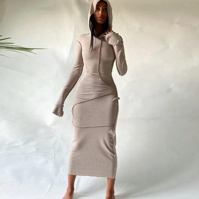 Hugcitar 2020 Long Sleeve Maxi Dress