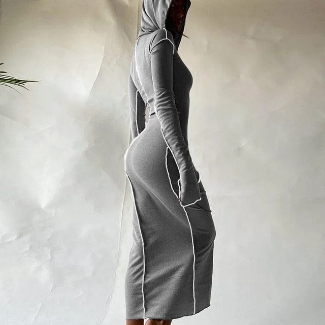 Hugcitar 2020 Long Sleeve Maxi Dress