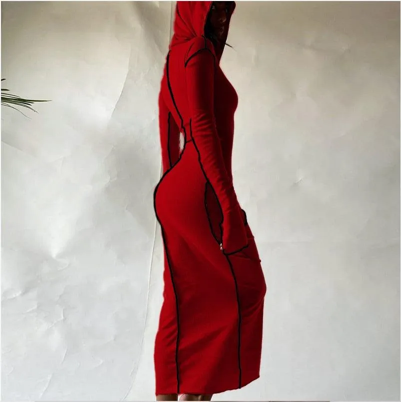 Hugcitar 2020 Long Sleeve Maxi Dress