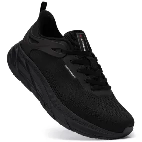 LARNMERN Steel Toe Shoes for Men Lightweight Comfortable Steel Toe Tennis Sneakers Breathable Safety Work Shoes Indestructible Composite Toe(9, Black)