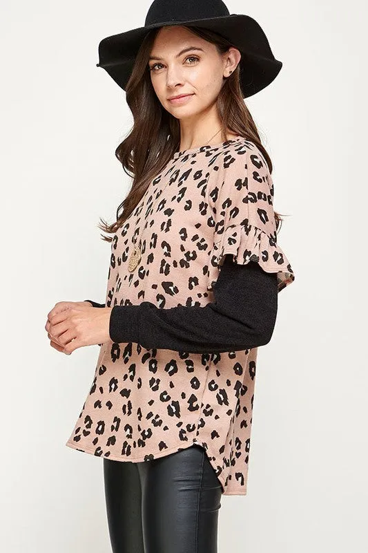 Layered & Cute Leopard Top