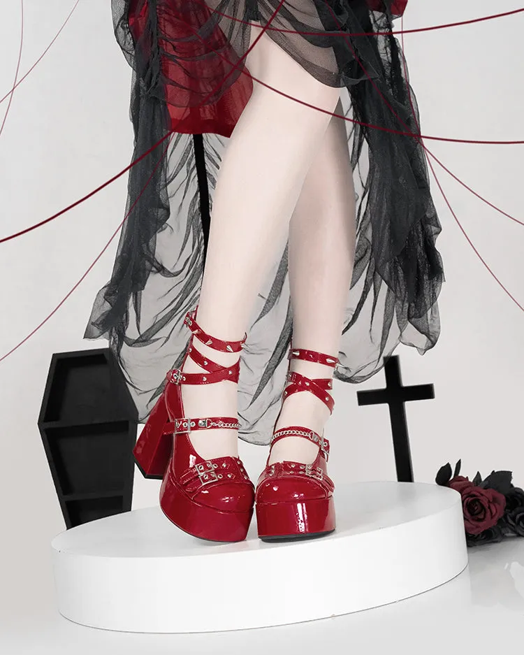 Lolita High Heels Punk Gothic Mary Jane Women's Shoes