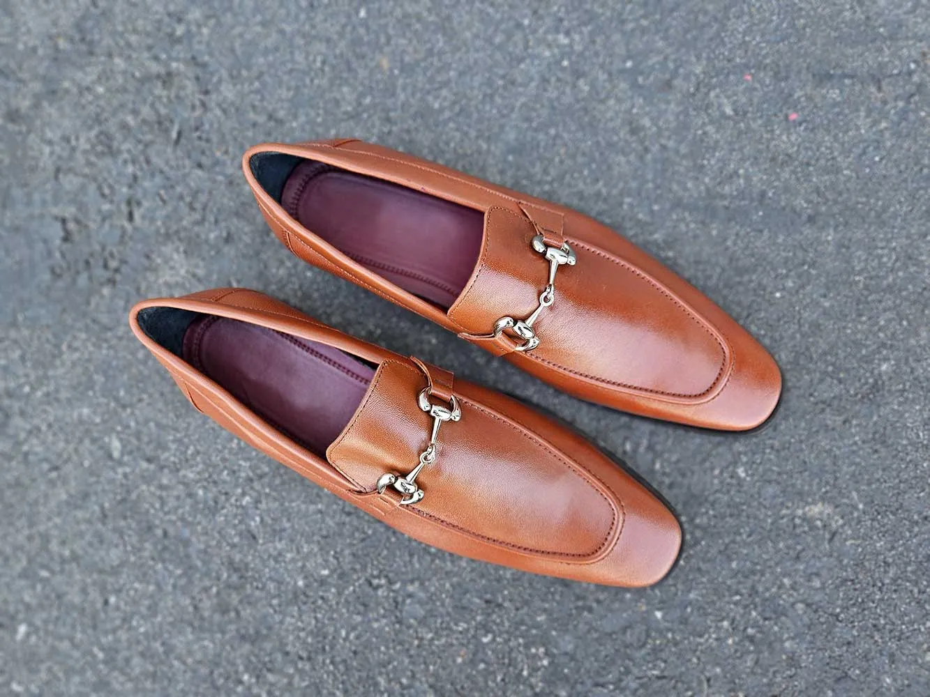 Magnanni Leather Sole Horsebit Loafer