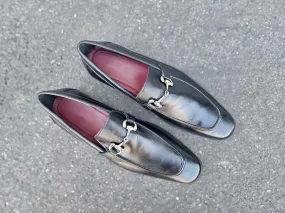 Magnanni Leather Sole Horsebit Loafer