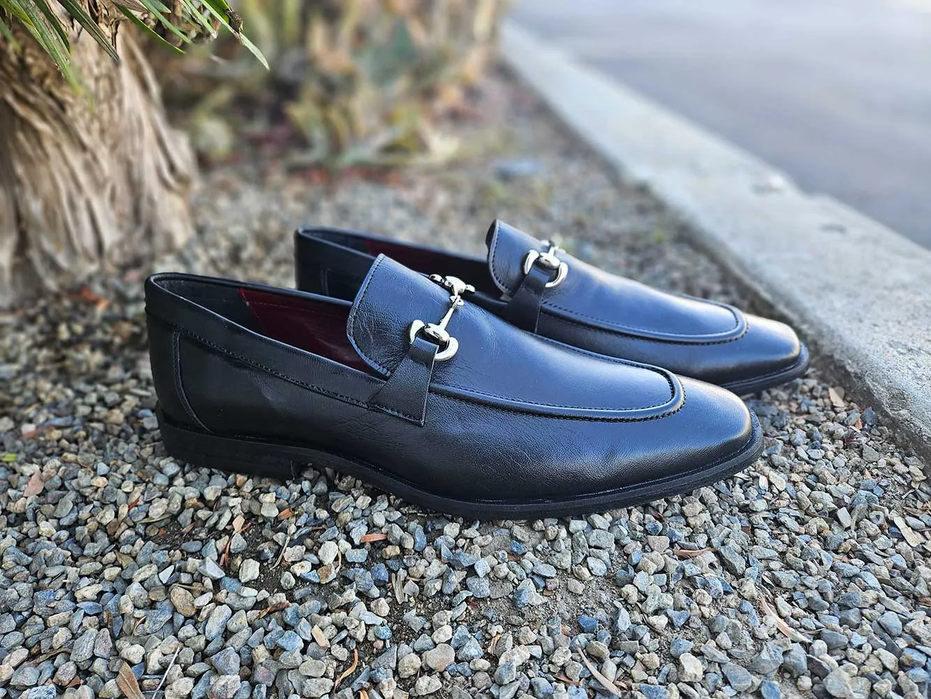 Magnanni Leather Sole Horsebit Loafer