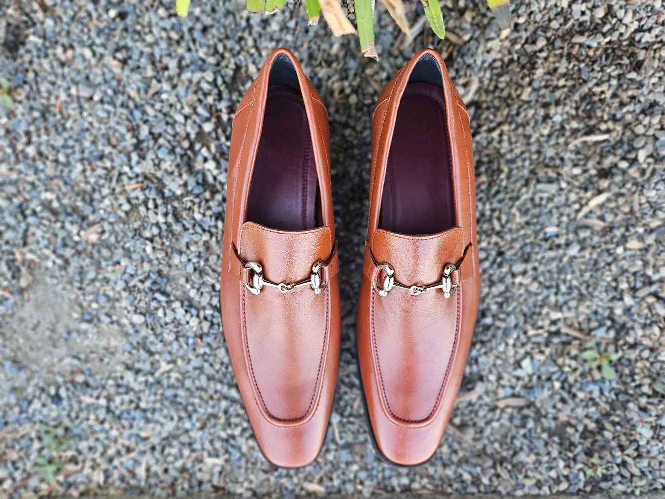 Magnanni Leather Sole Horsebit Loafer