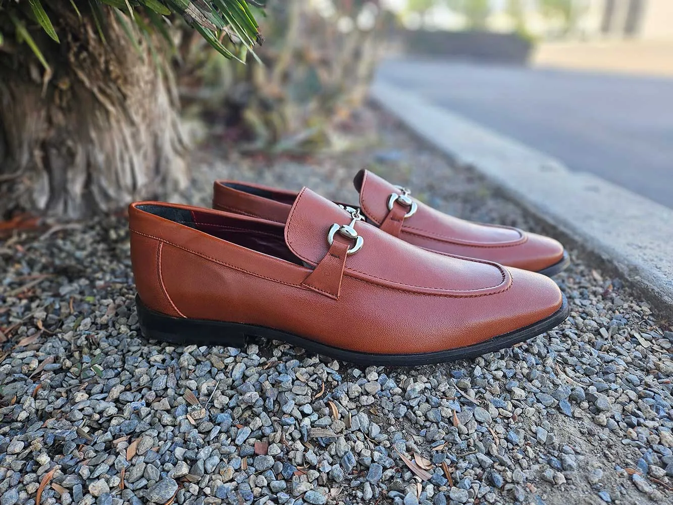 Magnanni Leather Sole Horsebit Loafer