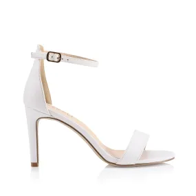Mattie Strappy Heels - White Smooth