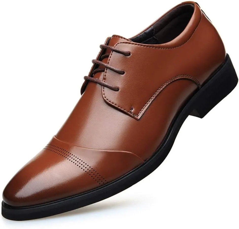 Men Casual Leather Oxfords Business Work Driving Loafers Walking Shoes Fashionable Boat Moccasins