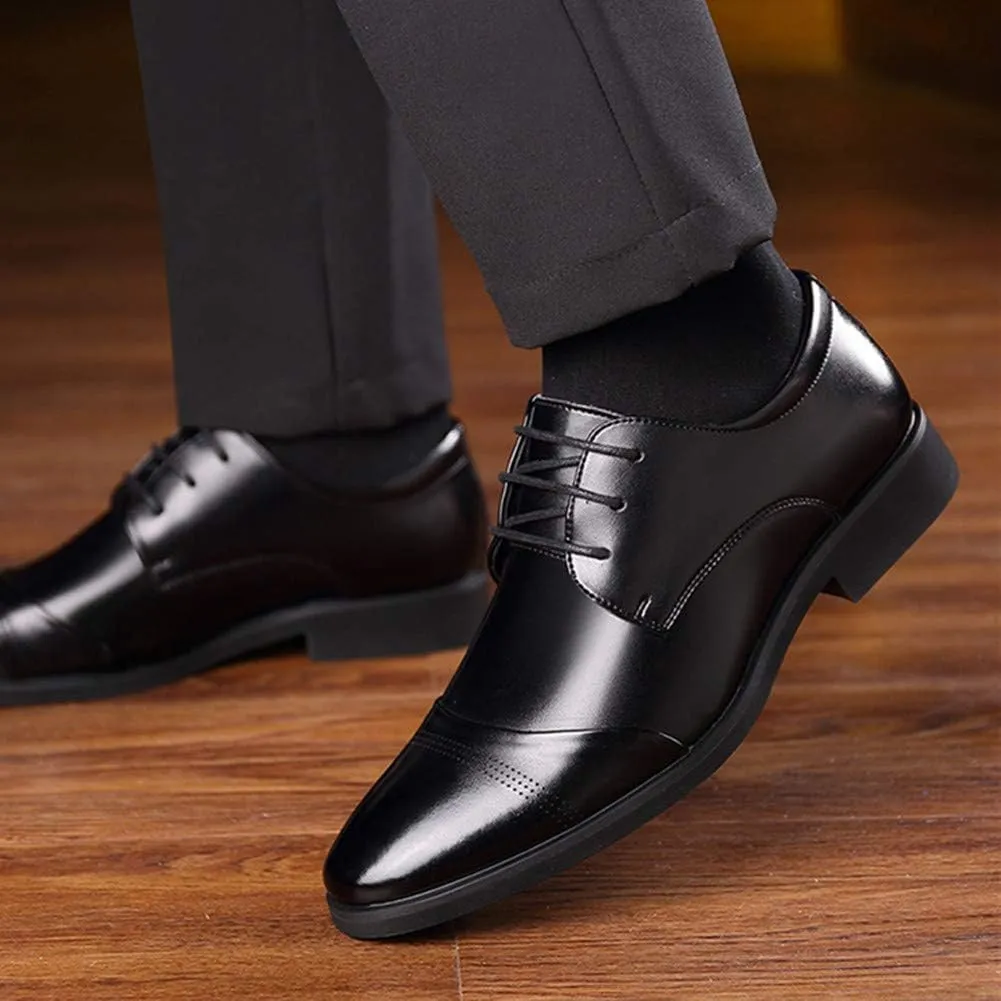 Men Casual Leather Oxfords Business Work Driving Loafers Walking Shoes Fashionable Boat Moccasins