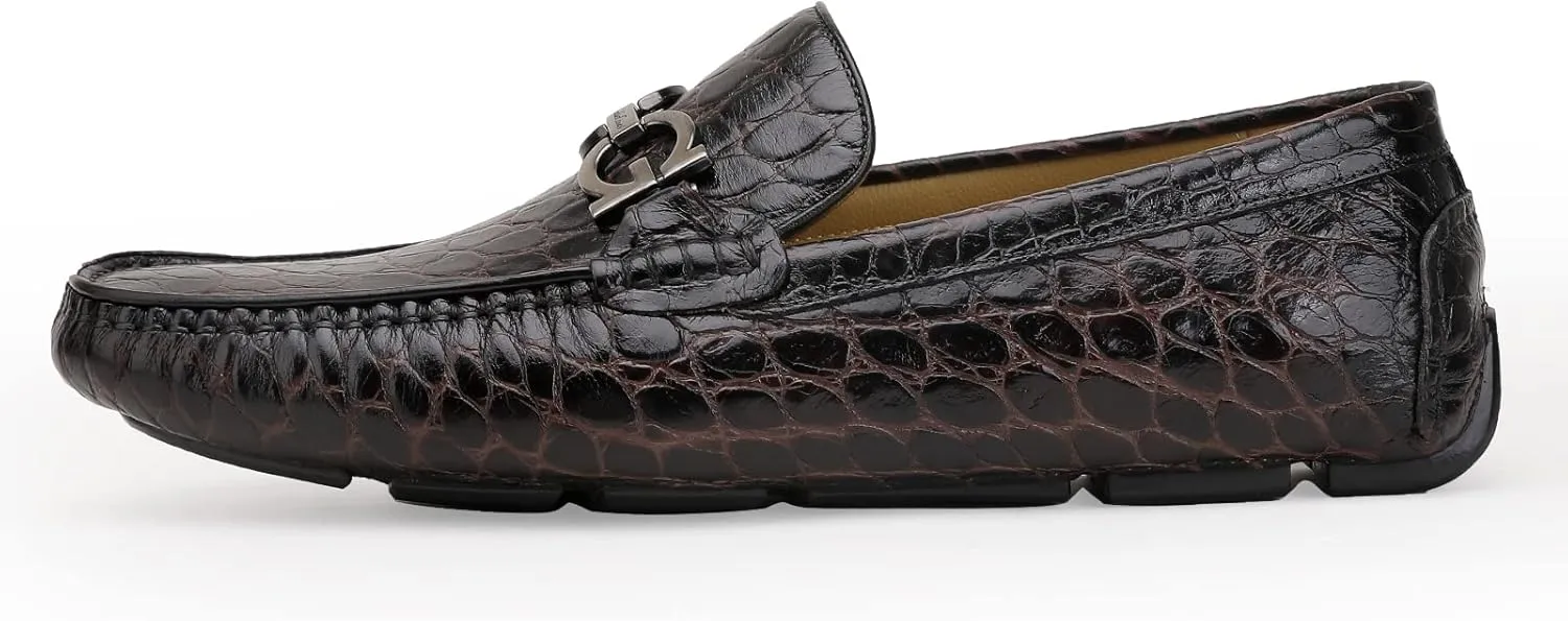 Men's Driving Moccasins Dress Shoes, Leather Casual Slip On Breathable Penny Loafers for Men