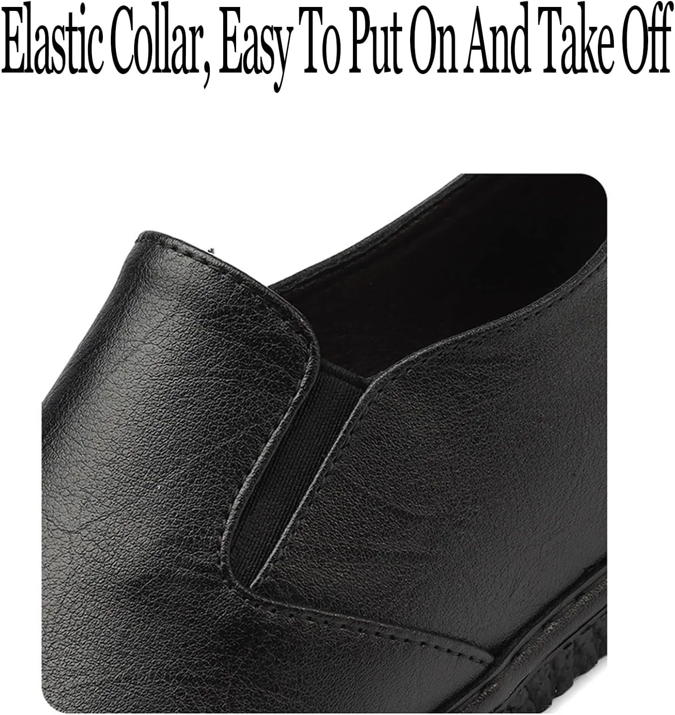 Men's Leather Round Toe Flat Slip-On Loafers Casual Low Top Hollow Out Breathable Penny Sandals Comfortable Non-Slip Soft Bottom Driving Work Shoes