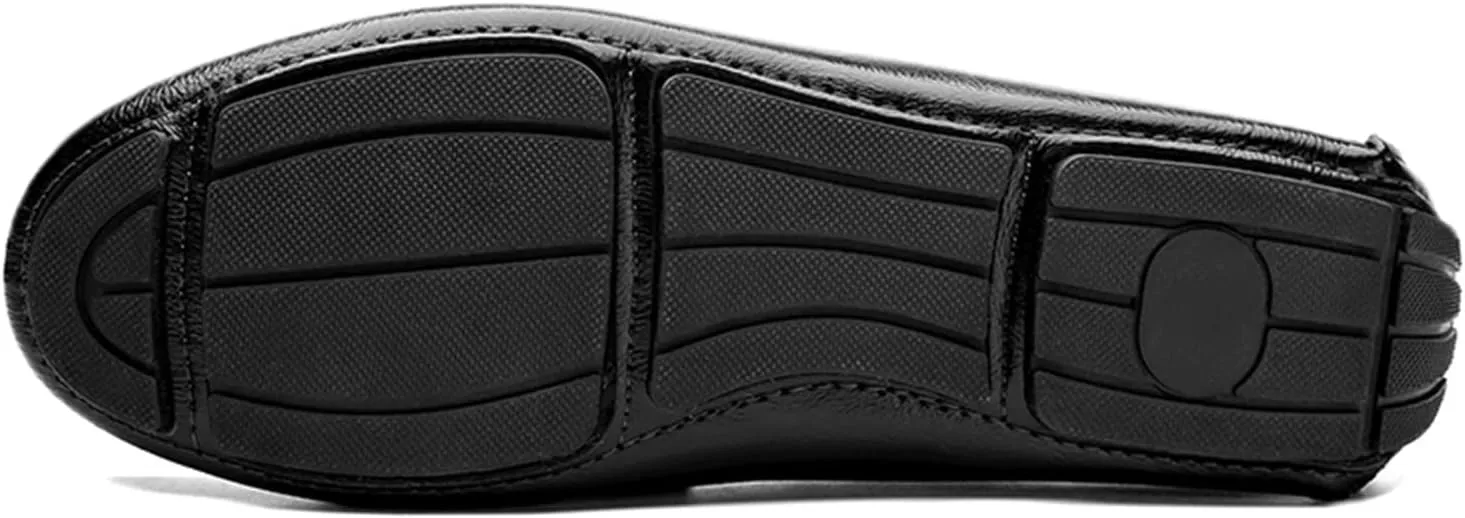 Men's Loafers Shoes Penny Loafer Genuine Leather Stitching Details Round Toe Resistant Flat Heel Lightweight Prom Walking Slip On