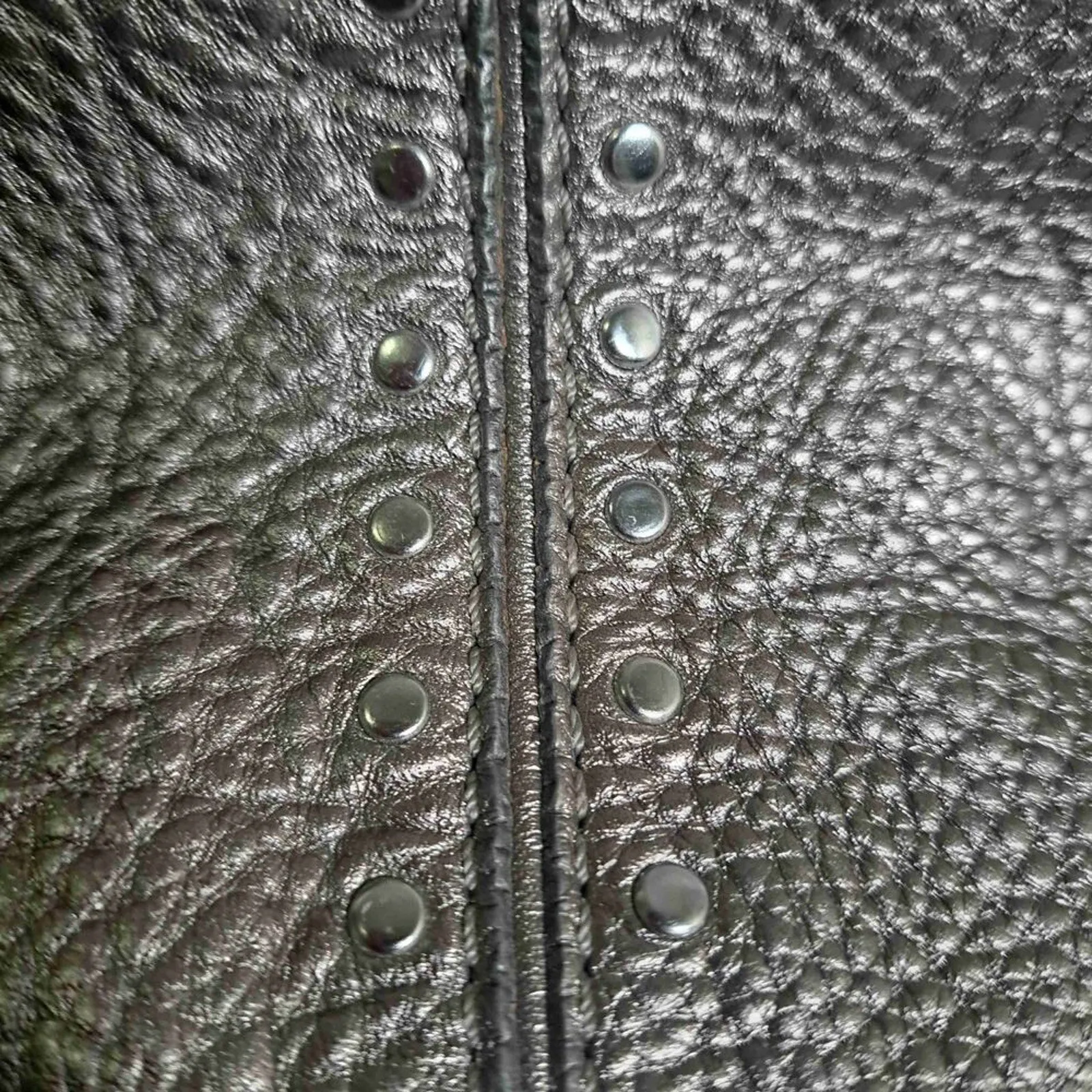 Michael Kors Metallic Pewter Pebbled Leather Double Handle Tote Handbag