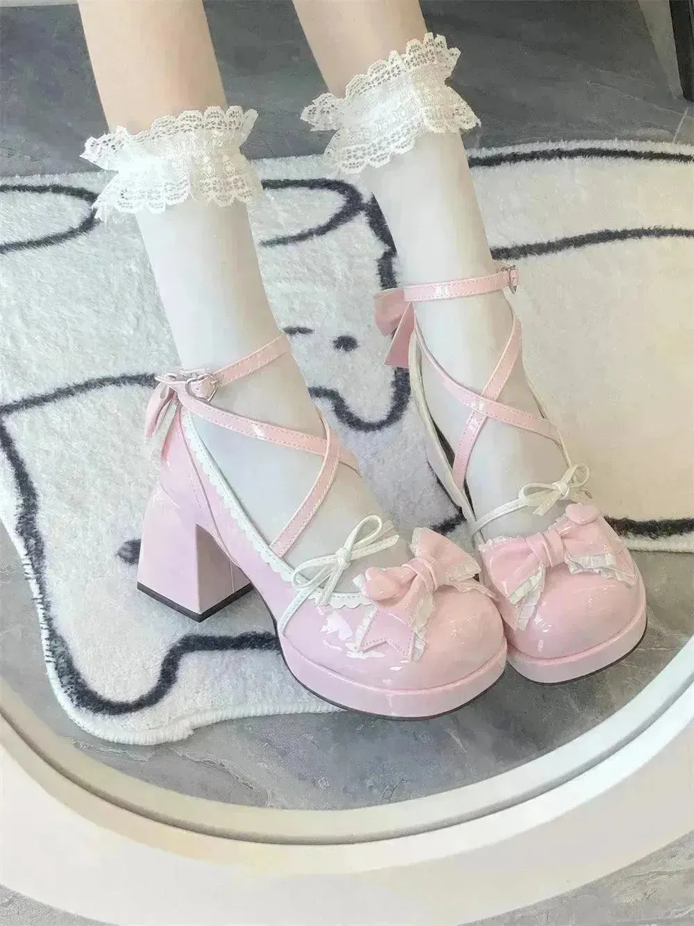 Mid Heel Platform Cute Single-layer Shoe Kid s Lolita Shoes