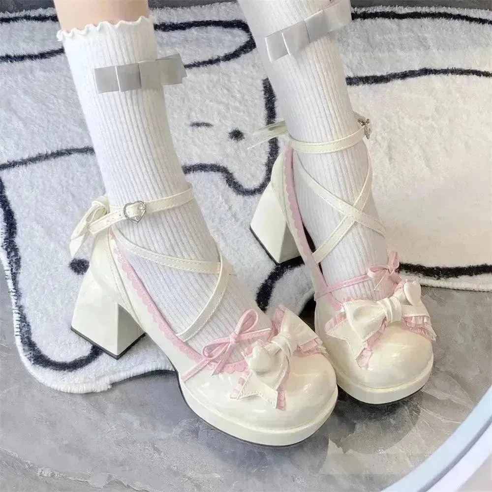 Mid Heel Platform Cute Single-layer Shoe Kid s Lolita Shoes