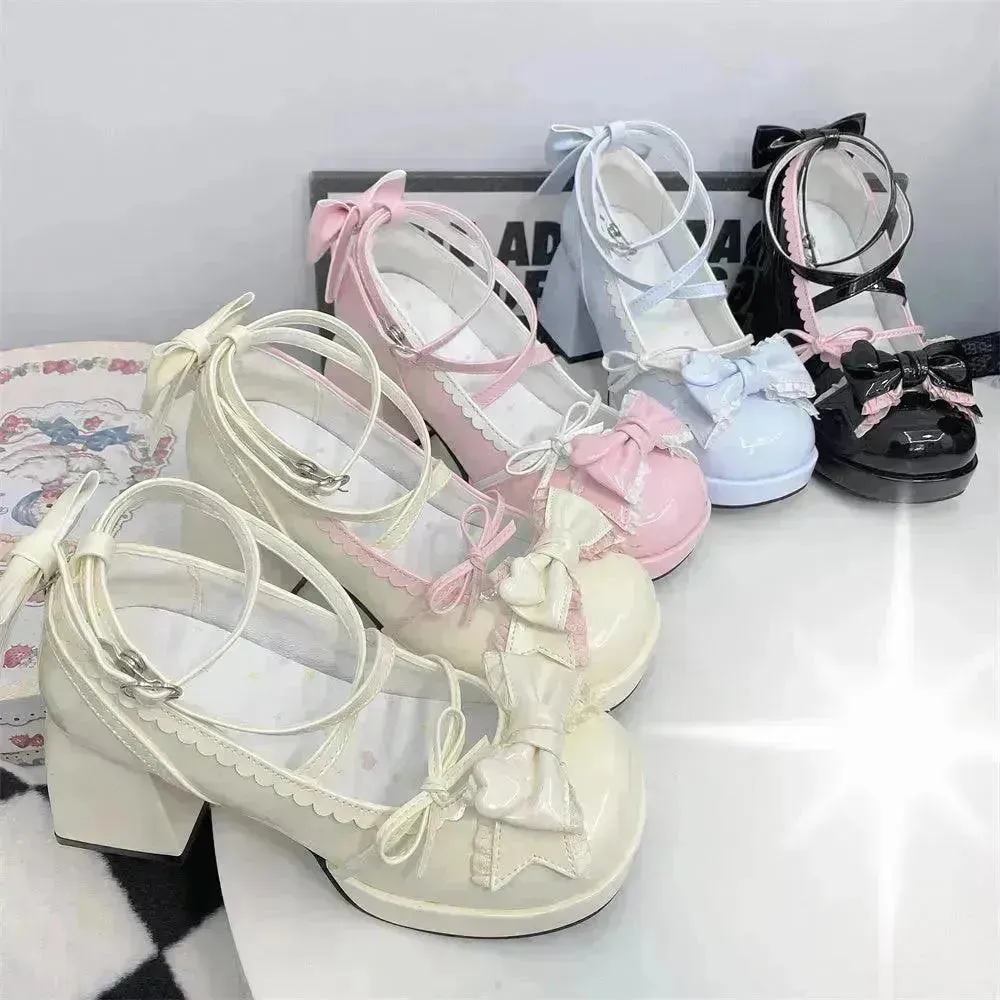 Mid Heel Platform Cute Single-layer Shoe Kid s Lolita Shoes
