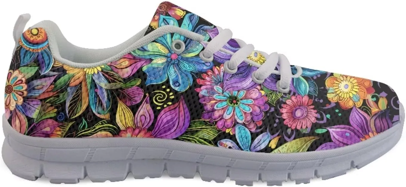 Modysero Funny Tennis Shoes for Women Outdoor Dating Daily Walking Sneaker Anti Slip Lace Up Sneakers for Ladies Footwear