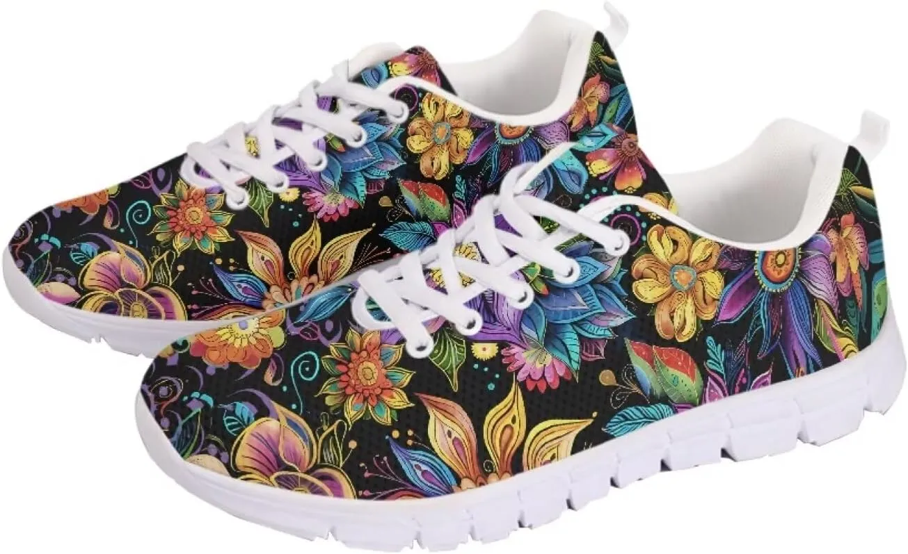 Modysero Funny Tennis Shoes for Women Outdoor Dating Daily Walking Sneaker Anti Slip Lace Up Sneakers for Ladies Footwear