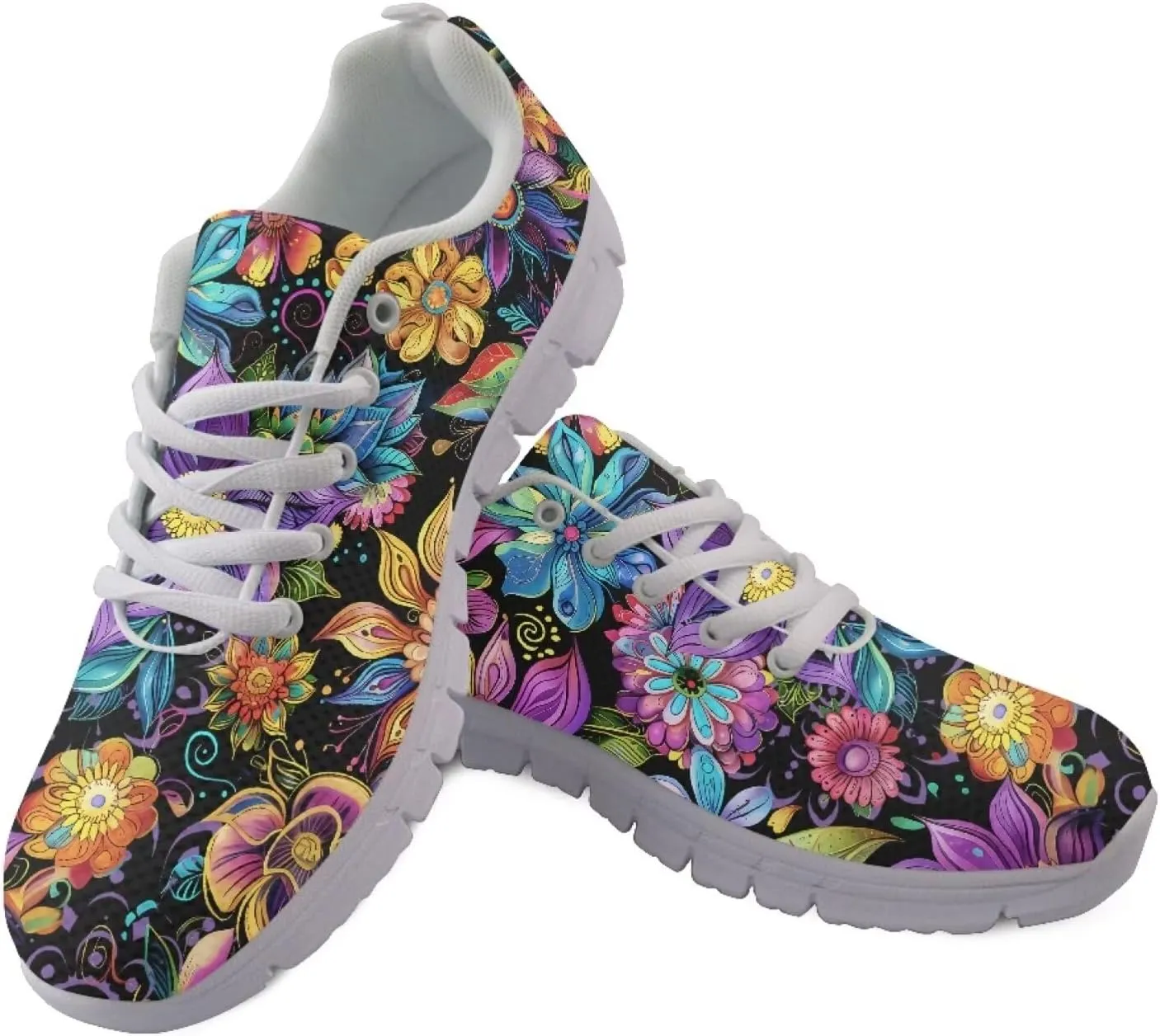 Modysero Funny Tennis Shoes for Women Outdoor Dating Daily Walking Sneaker Anti Slip Lace Up Sneakers for Ladies Footwear
