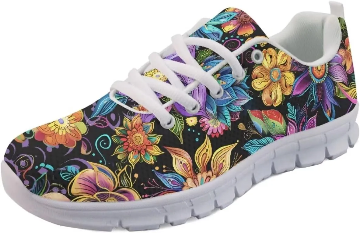 Modysero Funny Tennis Shoes for Women Outdoor Dating Daily Walking Sneaker Anti Slip Lace Up Sneakers for Ladies Footwear