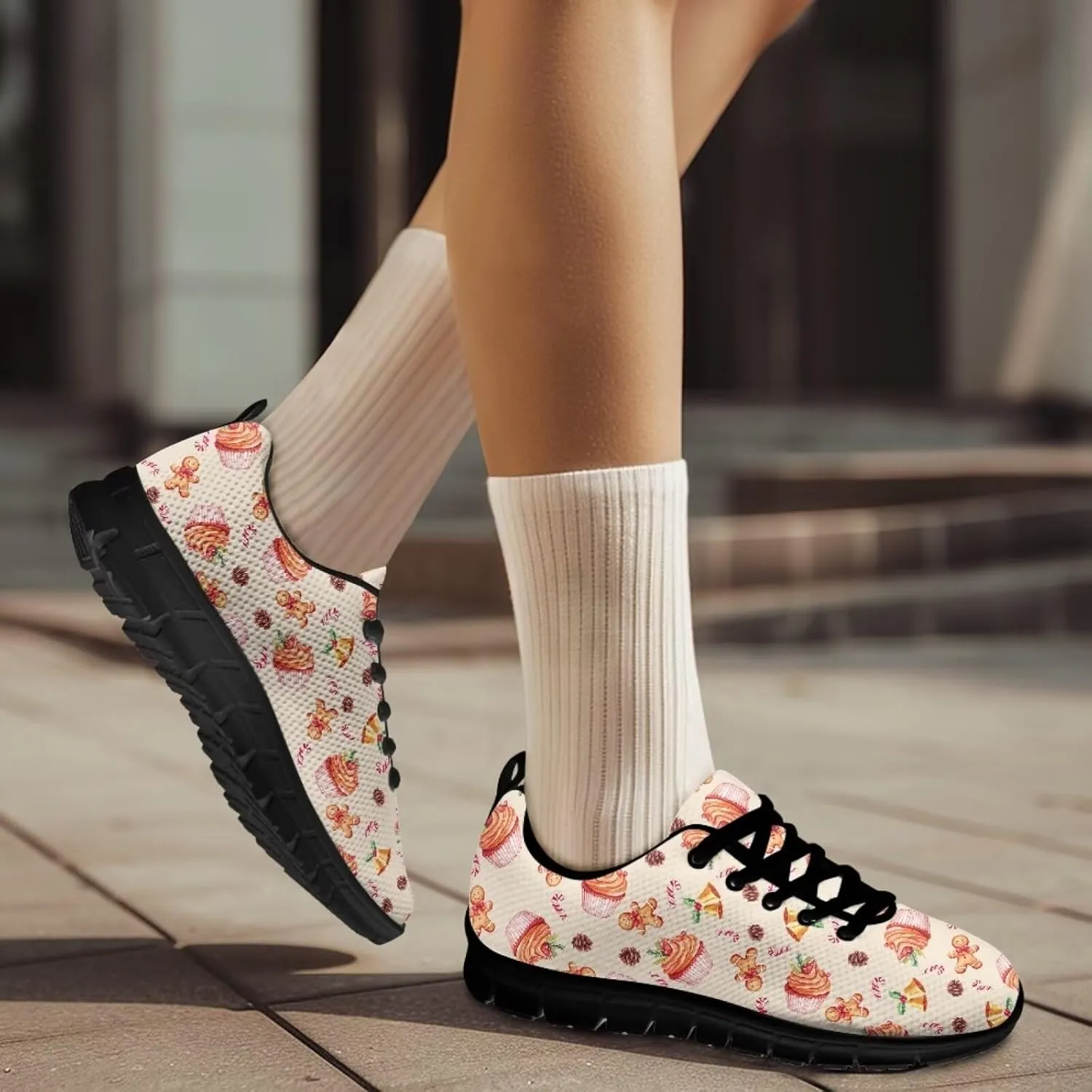 Modysero Soft Tennis Shoes for Women Shoes Lace Up Mesh Women Running Sneakers for Fall Outdoor Walking Sneakers