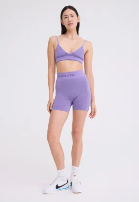 Iris Purple NAGNATA Ballet Wool Mini Shorts with Enhanced Features