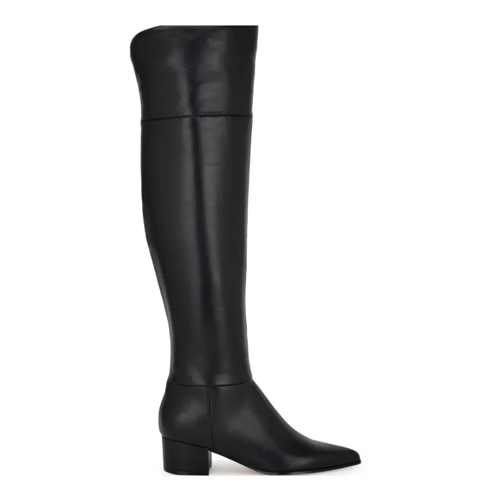 Nine West Maner Over-The-Knee Dress Boots Women - BLKLTH