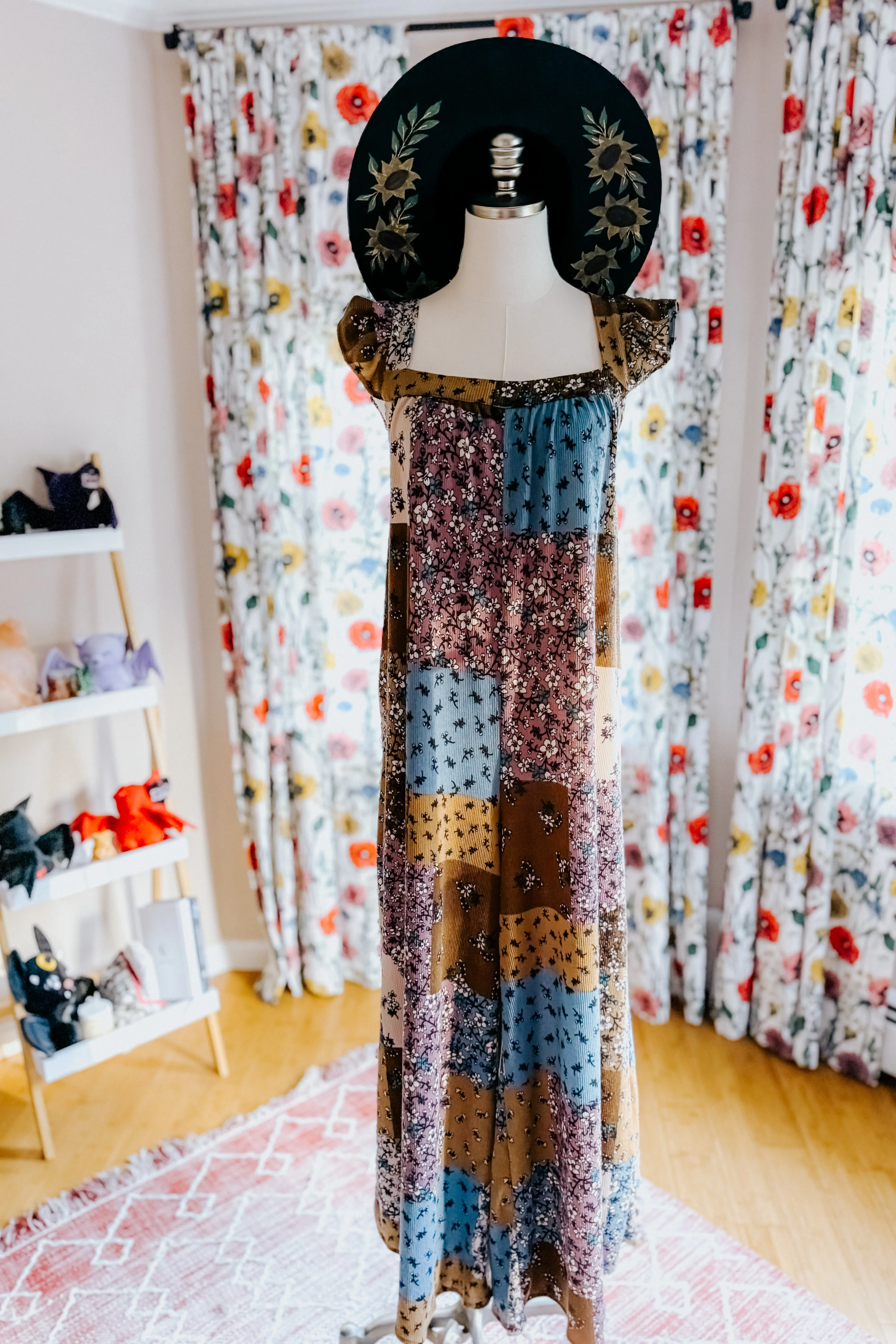 No Rush Ruffle Knit Patchwork Jumpsuit