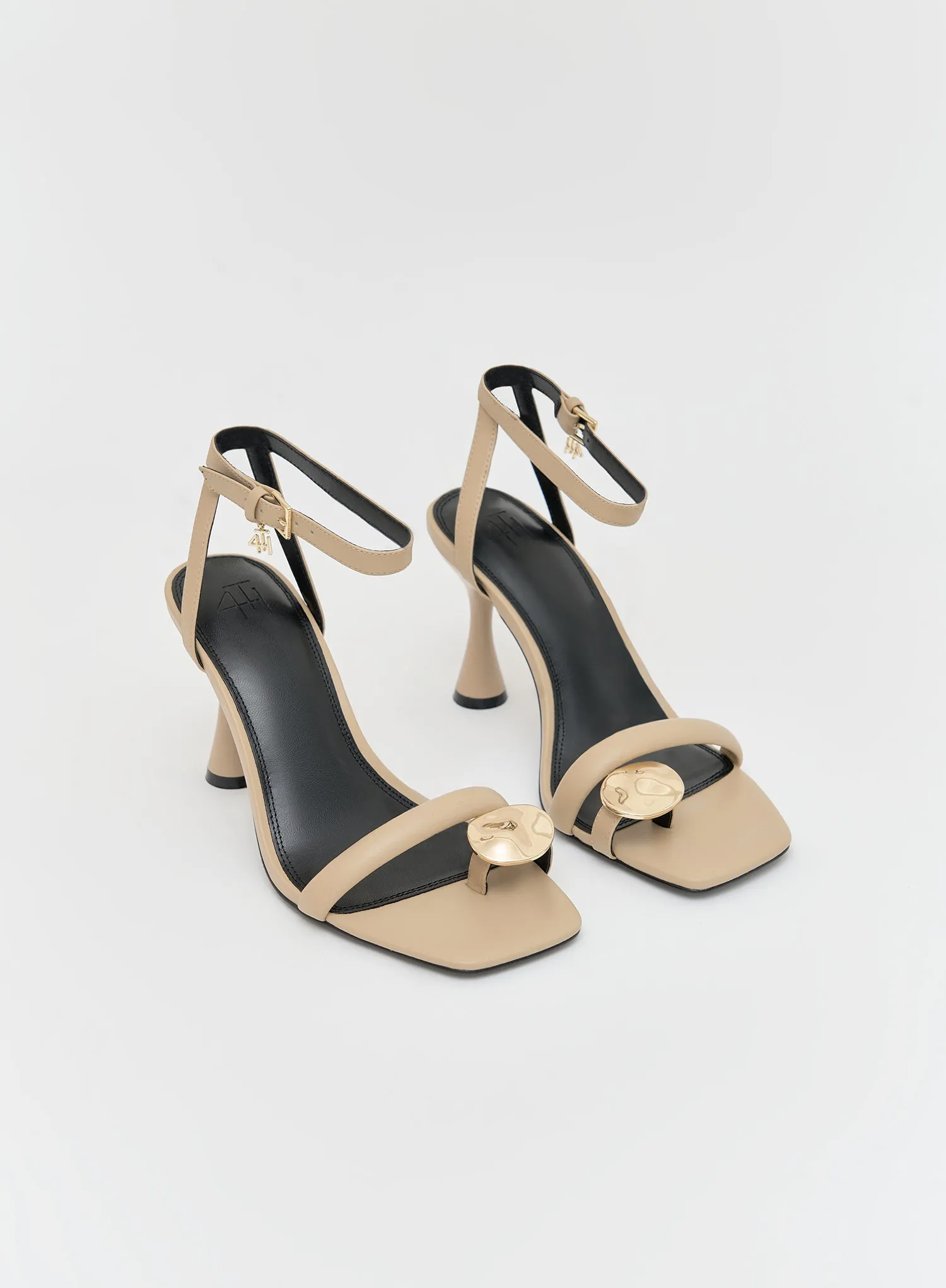 Nude PU Heeled Sandal- Vanna