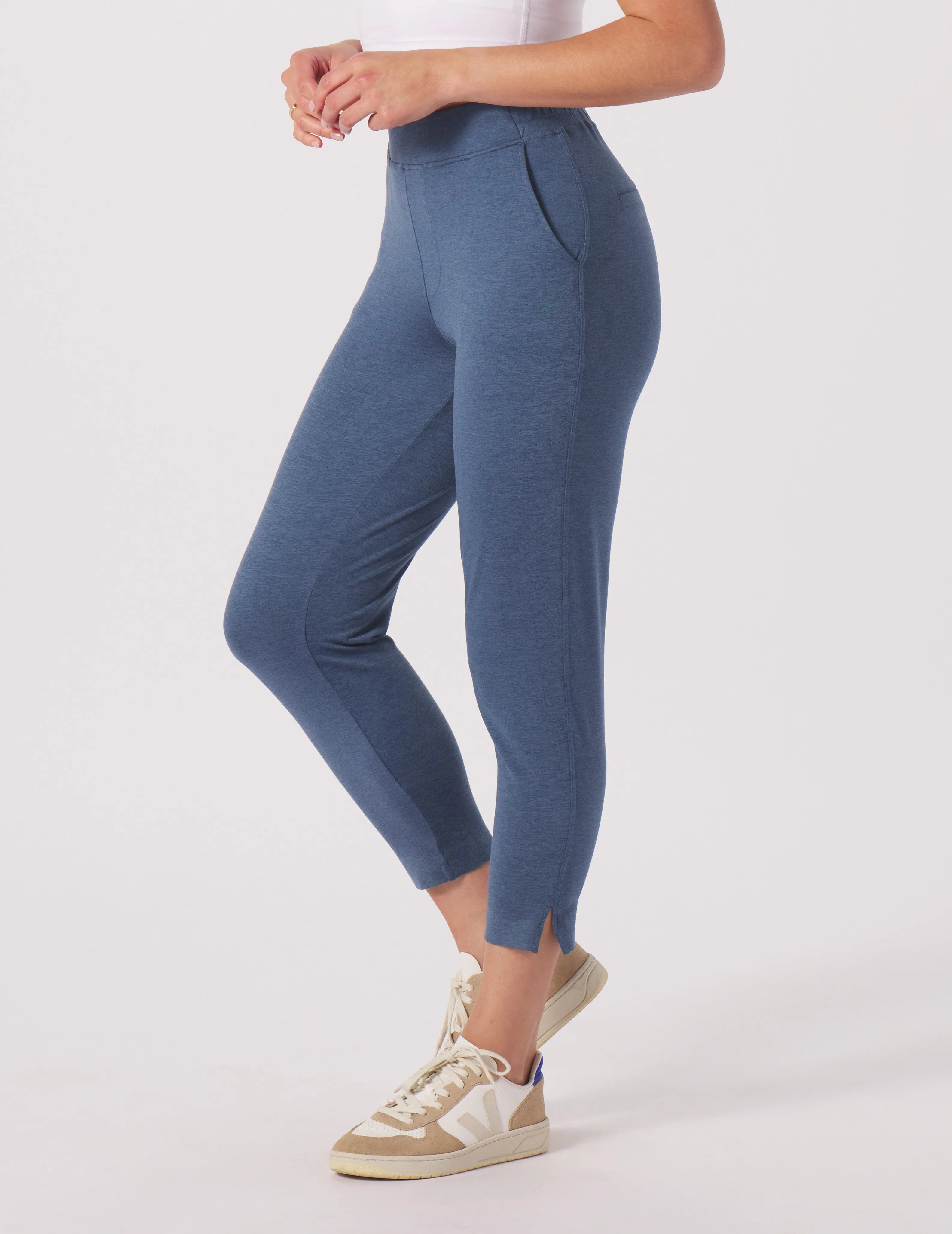 On The Go Ankle Pant: Washed Blue