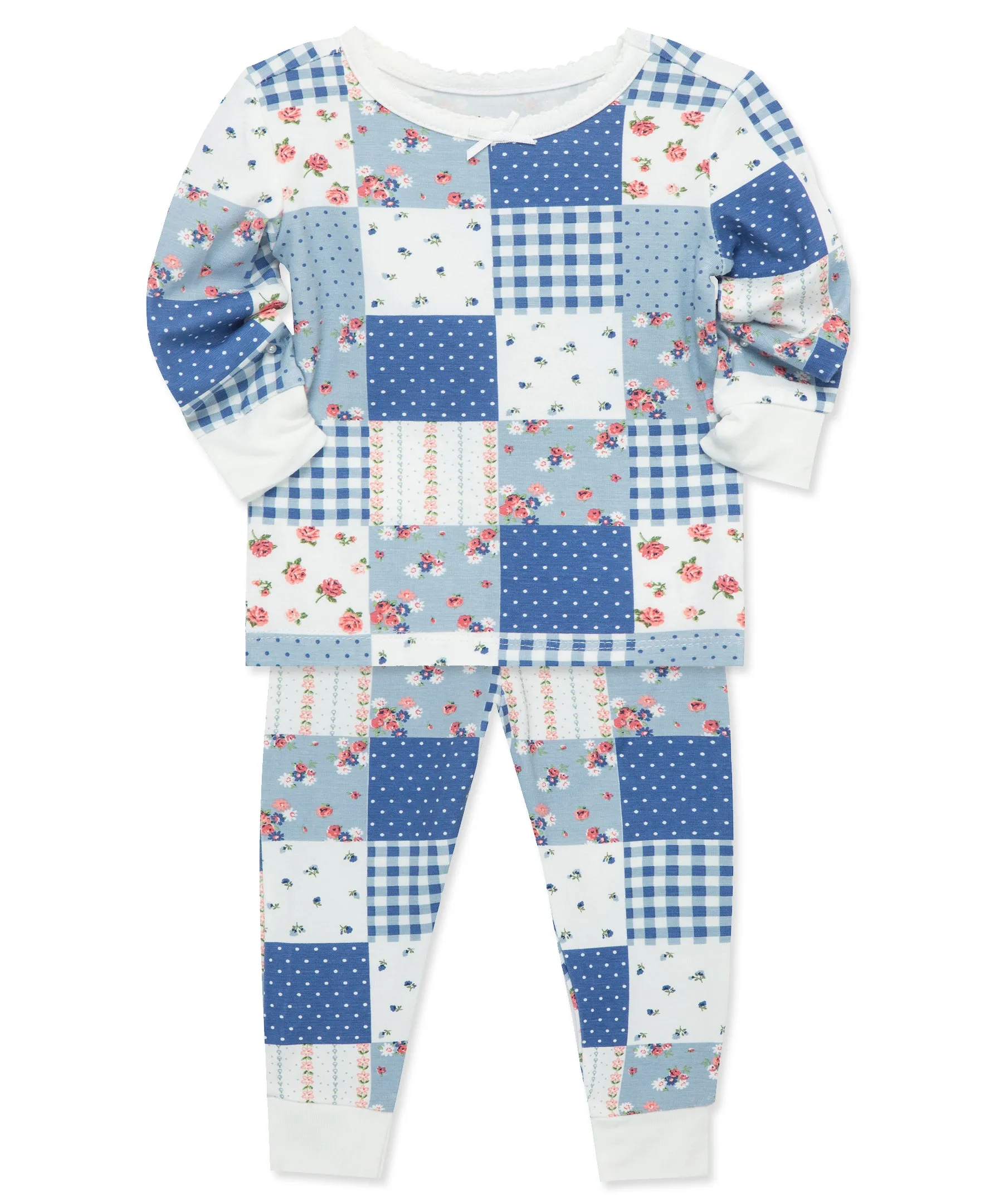 Patchwork 4-Piece Bamboo Pajama Set (2T-4T)